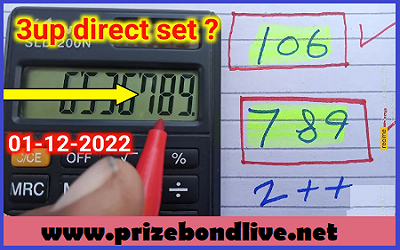 Thai Lottery 3up Direct Set Formula Full Open 01.12.2022