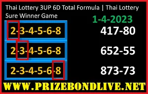 Thai Lottery 3UP 6D Total Formula Sure Winner Game 01.04.2023